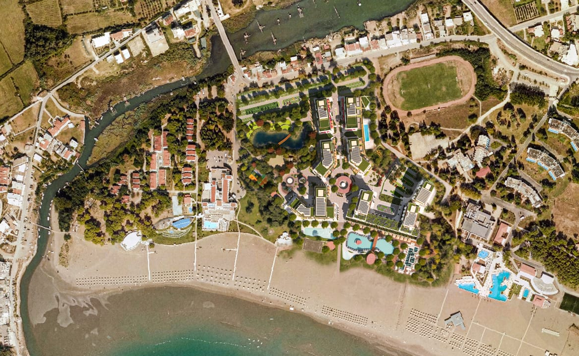 Welcome to the longest sandy beach on the Adriatic. Here, at the foot of the mountains and right by the sea, Porta Rai Beachfront Hotel & Residences offers an enhanced lifestyle and luxurious details that will forever change the way you see pleasure and relaxation. Porta Rai Beachfront Hotel & Residences is designed to have it all: It has 300 meters of private beach and spans 10 hectares. You are surrounded by almost untouched nature: a lake, a park and green oases connected by paths that lead into the central square and to a unique beach promenade. Seven pools offer everything you need to relax or unwind, as well as a mini golf course, basketball courts, tennis and padel courts, beach volleyball, children's karting and a pavilion for yoga and meditation You will always find your place. In addition to the lobby bar, there are seven restaurants, a beach club, three beach bars and a bar in the central square. Life is really celebrated here: Large public events take place in the main square, and your more intimate celebrations can be organized in the park, on the beach or by the lake. If you wish, your little ones can have fun in the playground, on the go-kart track or in the Kids Club. Porta Rai Beachfront Hotel & Residences offers you a unique experience on the beach like never before. Violet Investment, montenegro investment, karadag yatirim