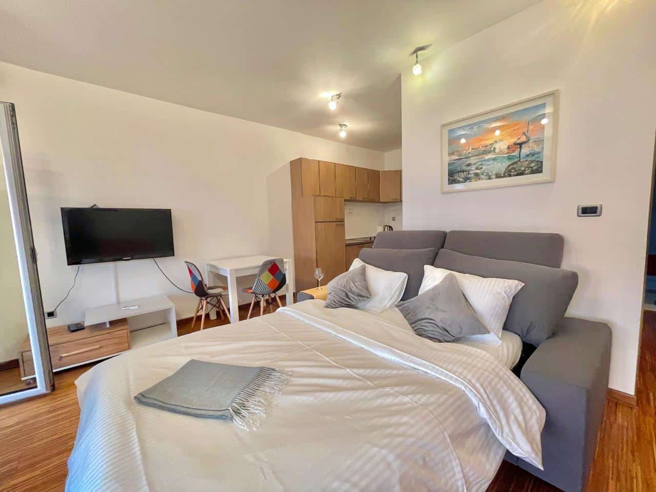 przno budva studio for sale, sea view apartment montenegro, studio with pool budva, 36m2 apartment przno, garage included apartment budva, holiday rental investment montenegro,violet investment,montenegro,