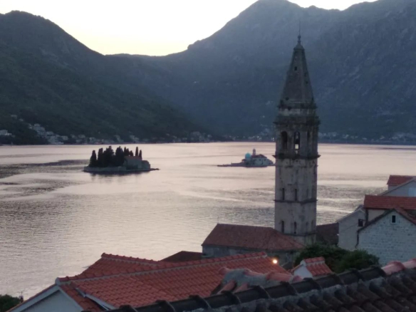 Perast 87 m2 apartment for sale, Bay of Kotor property, stone house apartment Montenegro, sea view terrace Perast, two bedroom Perast real estate, first-floor apartment Kotor Bay, historic stone home Montenegro, private property Perast, Section G clear title Montenegro,Violet investment
