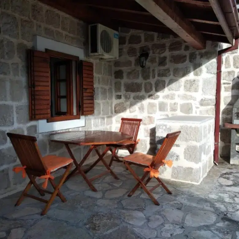 Perast 87 m2 apartment for sale, Bay of Kotor property, stone house apartment Montenegro, sea view terrace Perast, two bedroom Perast real estate, first-floor apartment Kotor Bay, historic stone home Montenegro, private property Perast, Section G clear title Montenegro