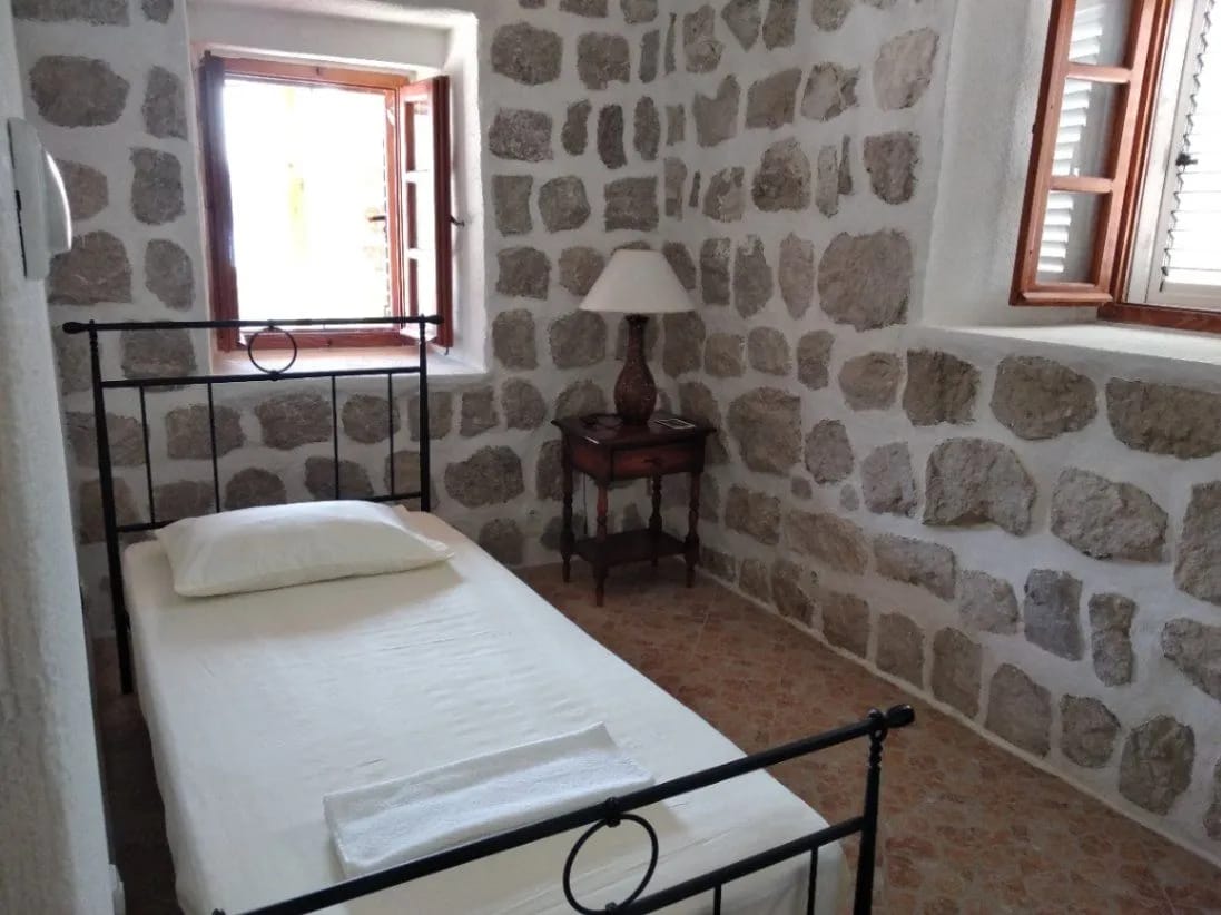 Perast 87 m2 apartment for sale, Bay of Kotor property, stone house apartment Montenegro, sea view terrace Perast, two bedroom Perast real estate, first-floor apartment Kotor Bay, historic stone home Montenegro, private property Perast, Section G clear title Montenegro
