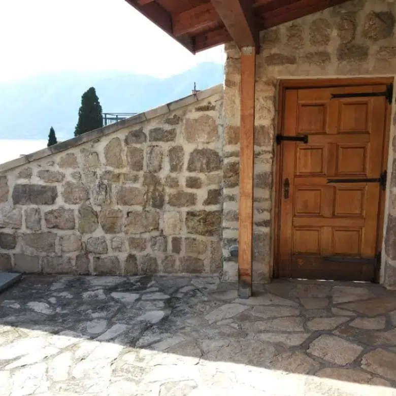 Perast 87 m2 apartment for sale, Bay of Kotor property, stone house apartment Montenegro, sea view terrace Perast, two bedroom Perast real estate, first-floor apartment Kotor Bay, historic stone home Montenegro, private property Perast, Section G clear title Montenegro