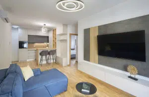 apartment for sale becici, wow building becici, 55 m2 apartment budva riviera, furnished apartment with lift montenegro, near beach apartment becici, rental investment becici, optional garage becici, idea market becici, budva real estate, violet investment, montenegro investment, karaday yatirim, budva becici