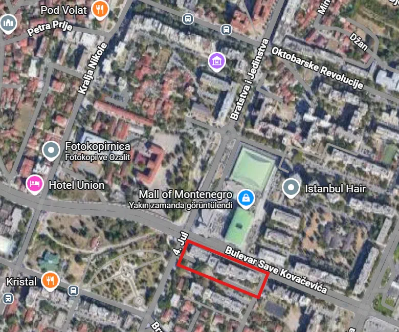 231 m² Business Premises For Sale – In Front of Mall of Montenegro & Hotel Ramada, Podgorica