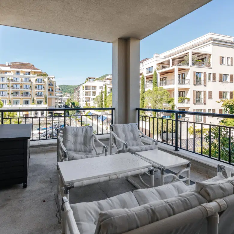 apartment for sale Porto Montenegro, Ozana Residence apartment, luxury marina view apartment Montenegro, 2 bedroom 3 bathroom flat Tivat, 140 m2 renovated apartment, superyacht marina view property, Regent Hotel view apartment, Villeroy & Boch custom kitchen, Devon & Devon bathroom fittings, luxury waterfront real estate Montenegro, Porto Montenegro investment property, Bay of Kotor luxury apartment, fully furnished designer apartment Adriatic, prime marina village residence, high end apartment with parking Tivat , violet investment, violet investment montenegro