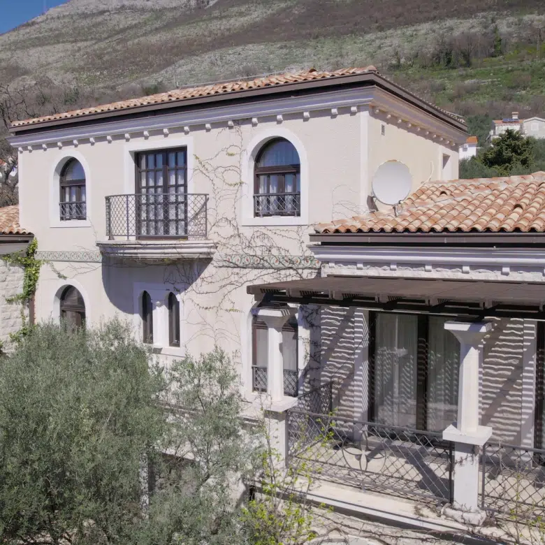 luxury villa for sale Adriatic, sea view villa Montenegro, 550 m2 villa with pool, bespoke Mediterranean villa, villa with hammam and saltwater pool, high end coastal property for sale, sea view estate 1400 m2 plot, luxury home with staff quarters, Devon & Devon bathrooms villa, villa with heated 12x6m pool, panoramic sea view master suite, Mediterranean garden with ancient trees, villa with summer kitchen and BBQ, cypress-lined driveway estate, exclusive coastal residence Montenegro, premium holiday home Adriatic, investment luxury villa Montenegro, four bedroom en-suite villa, private wellness villa for sale,violet investment, violet investment montenegro