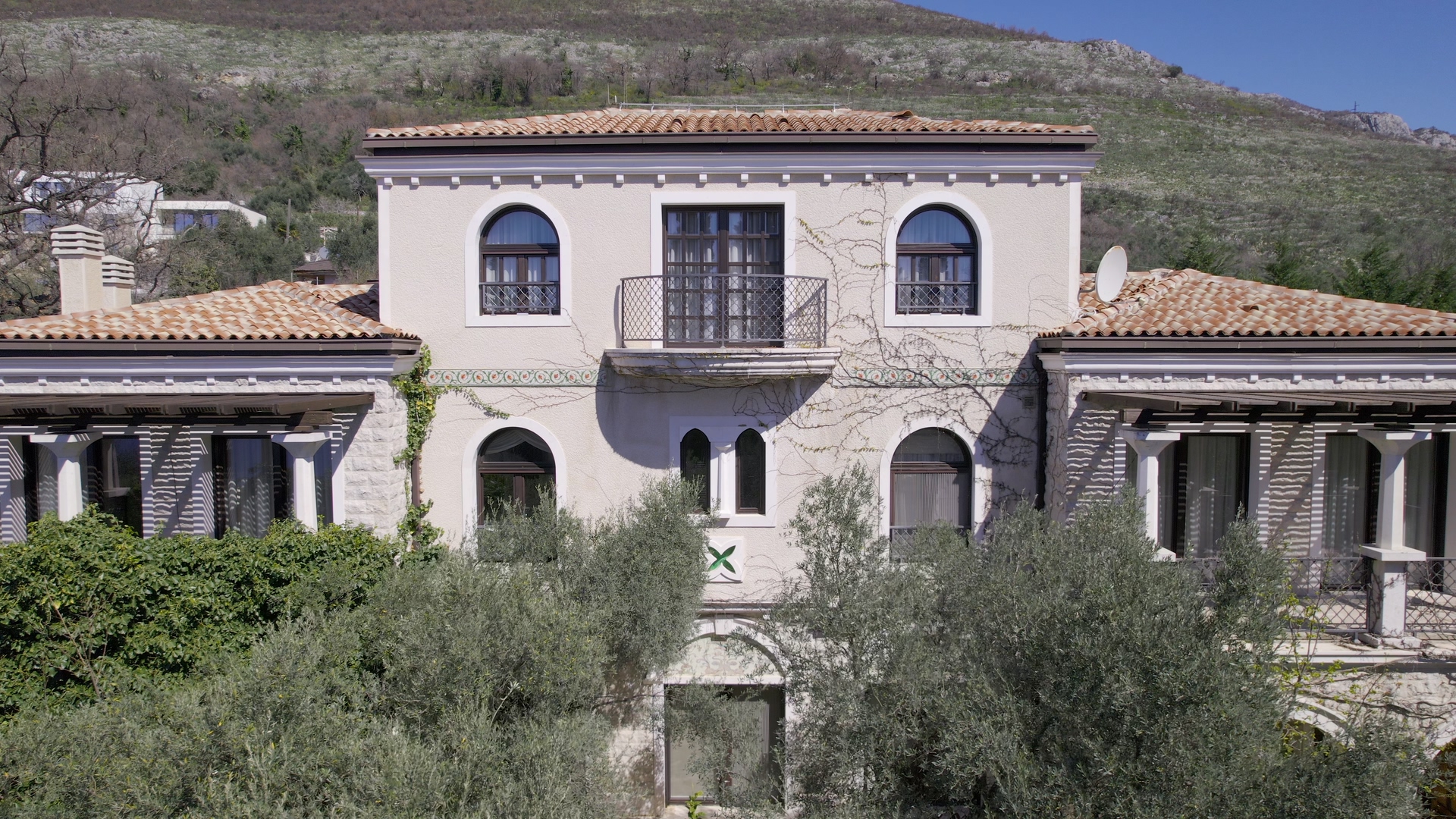 luxury villa for sale Adriatic, sea view villa Montenegro, 550 m2 villa with pool, bespoke Mediterranean villa, villa with hammam and saltwater pool, high end coastal property for sale, sea view estate 1400 m2 plot, luxury home with staff quarters, Devon & Devon bathrooms villa, villa with heated 12x6m pool, panoramic sea view master suite, Mediterranean garden with ancient trees, villa with summer kitchen and BBQ, cypress-lined driveway estate, exclusive coastal residence Montenegro, premium holiday home Adriatic, investment luxury villa Montenegro, four bedroom en-suite villa, private wellness villa for sale,violet investment, violet investment montenegro