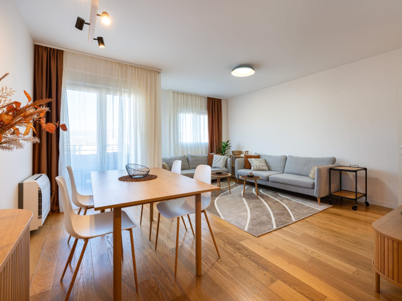 apartment for rent Podgorica, two-bedroom apartment rent Central Point, apartment 73m2 Podgorica, long-term rental apartment Podgorica, air-conditioned apartment Podgorica, new construction apartment Podgorica, modern apartment for rent Central Point, apartment with terrace Podgorica, fully furnished apartment Podgorica, apartment with kitchen appliances Podgorica, apartment with parking Podgorica, rental property Podgorica, violet investment