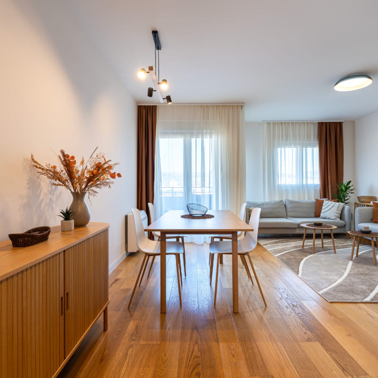 apartment for rent Podgorica, two-bedroom apartment rent Central Point, apartment 73m2 Podgorica, long-term rental apartment Podgorica, air-conditioned apartment Podgorica, new construction apartment Podgorica, modern apartment for rent Central Point, apartment with terrace Podgorica, fully furnished apartment Podgorica, apartment with kitchen appliances Podgorica, apartment with parking Podgorica, rental property Podgorica, violet investment