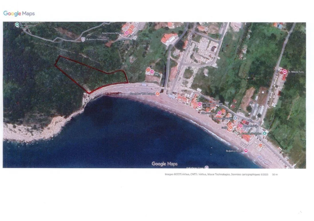 seafront land for sale Montenegro, Buljarica beachfront plot, 7642 m2 land with private beach, hotel development land Budva Riviera, aparthotel project Montenegro, urbanized seafront plot UTU, land with 150m private beach, investment land Adriatic coast, hotel resort land Buljarica, coastal development opportunity Montenegro, nekretnine Buljarica prodaja, građevinsko zemljište prvi red do mora, plac za hotel 148 soba, zemljište za aparthotel 50 apartmana, investiciono zemljište Crna Gora morе,violet investment, violet investment montenegro