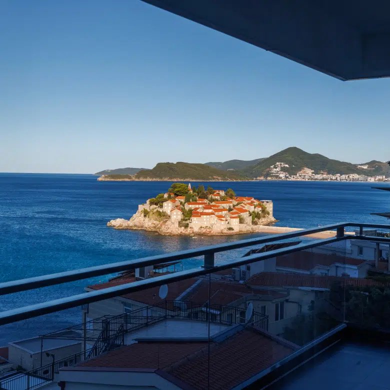 luxury apartment Sveti Stefan, sea view apartment Montenegro, apartment for sale Sveti Stefan resort, luxury real estate Montenegro, two-bedroom apartment sea view, presidential resort Sveti Stefan apartment, apartment with garage Montenegro, coastal luxury apartment Montenegro, investment property Sveti Stefan, premium apartment Montenegro, violet investment