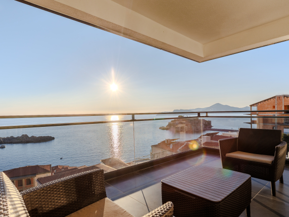 luxury apartment Sveti Stefan, sea view apartment Montenegro, apartment for sale Sveti Stefan resort, luxury real estate Montenegro, two-bedroom apartment sea view, presidential resort Sveti Stefan apartment, apartment with garage Montenegro, coastal luxury apartment Montenegro, investment property Sveti Stefan, premium apartment Montenegro, violet investment