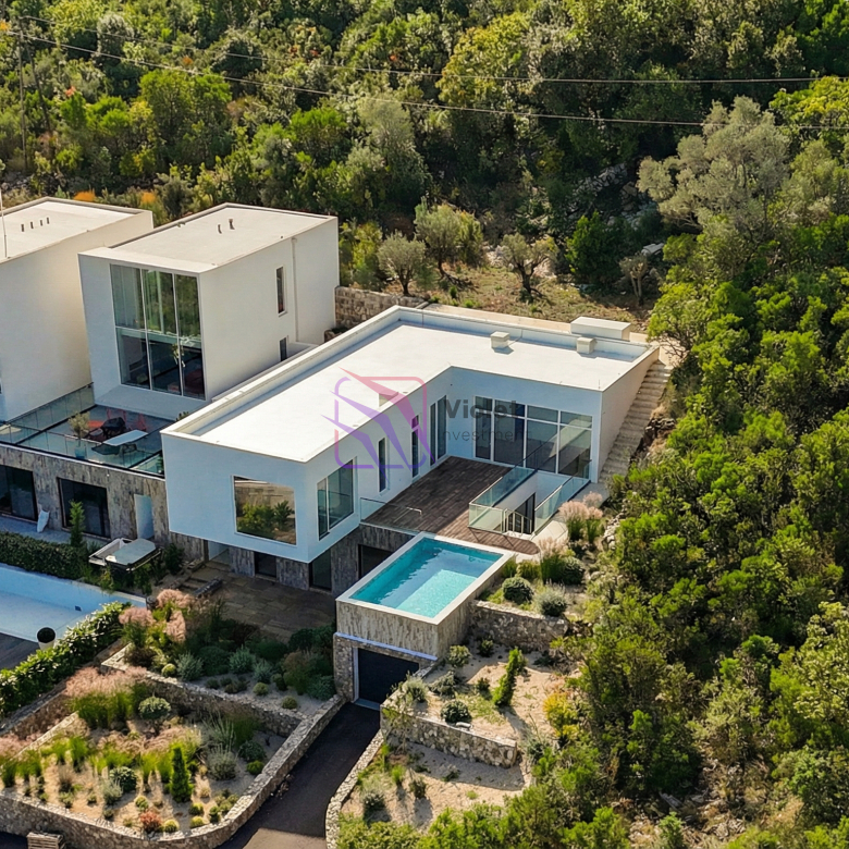 luxury villa for sale Krašići Montenegro, villa with sea view Krašići Tivat, duplex villa Montenegro for sale, luxury property Bay of Kotor, villa with pool Montenegro, Krašići luxury villa 350 m2, investment villa Tivat Montenegro, modern villa Montenegro sea view, property near Tivat Airport, Adriatic luxury real estate Montenegro, villa with rooftop terrace Montenegro,violet investment