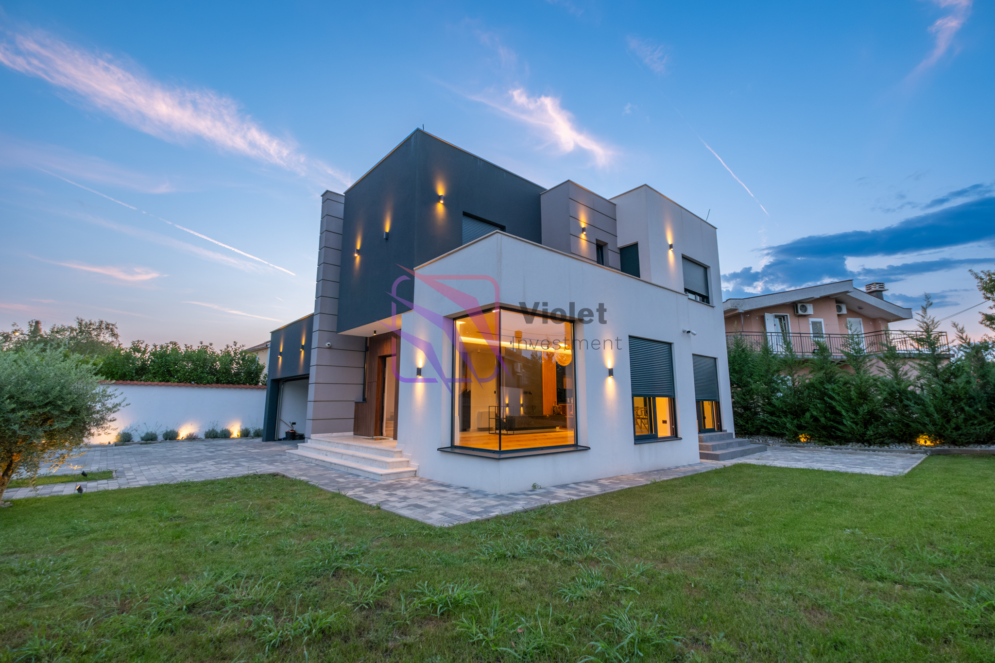 luxury villa for rent Podgorica, modern villa Podgorica rental, luxury house Podgorica Montenegro rent, villa with pool Podgorica rent, smart home villa Podgorica Montenegro, premium rental property Podgorica, executive house Podgorica rent, luxury residence Podgorica Montenegro, violet investment