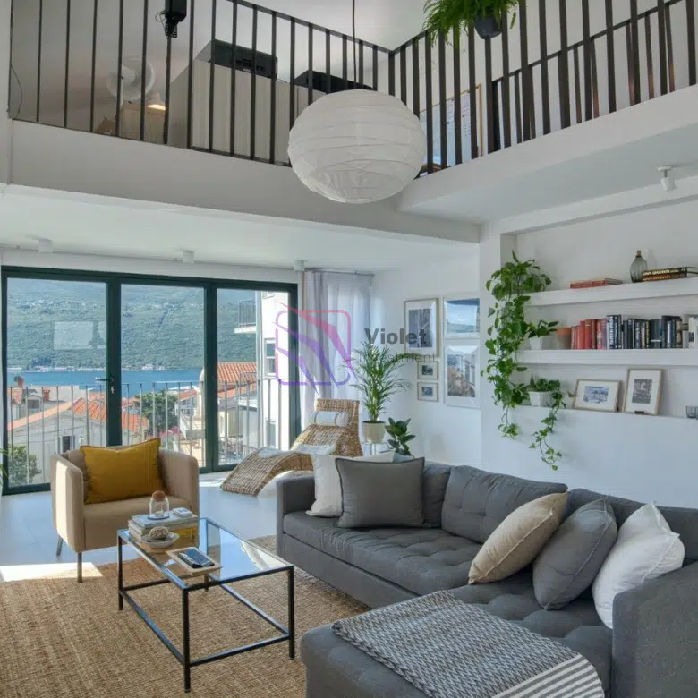 house for sale Đenovići Herceg Novi, duplex house Montenegro sea view, property near Porto Novi Montenegro, house 110 m2 Đenovići sale, real estate Herceg Novi Montenegro, coastal house Montenegro for sale, investment property Herceg Novi Montenegro,violet investment