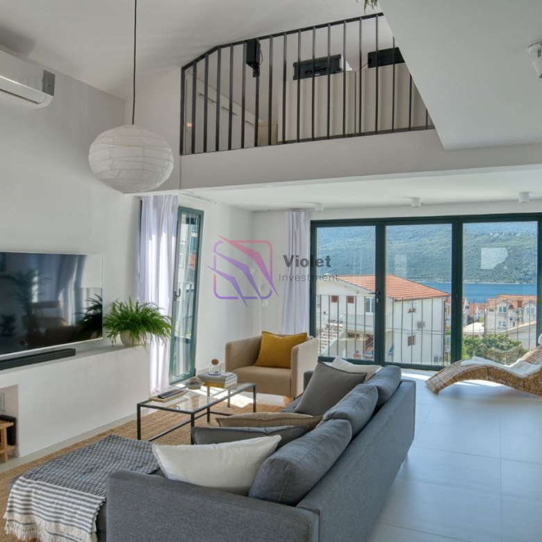 house for sale Đenovići Herceg Novi, duplex house Montenegro sea view, property near Porto Novi Montenegro, house 110 m2 Đenovići sale, real estate Herceg Novi Montenegro, coastal house Montenegro for sale, investment property Herceg Novi Montenegro,violet investment