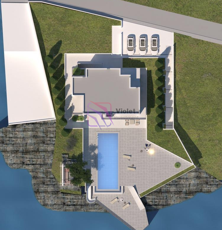 luxury villa for sale Reževići Montenegro, cliffside villa Montenegro sea view, villa Skočiđevojka Budva Riviera, luxury property Montenegro coast, villa with infinity pool Montenegro, exclusive villa Budva Riviera, seafront villa Montenegro investment, Adriatic luxury real estate Montenegro,violet investment