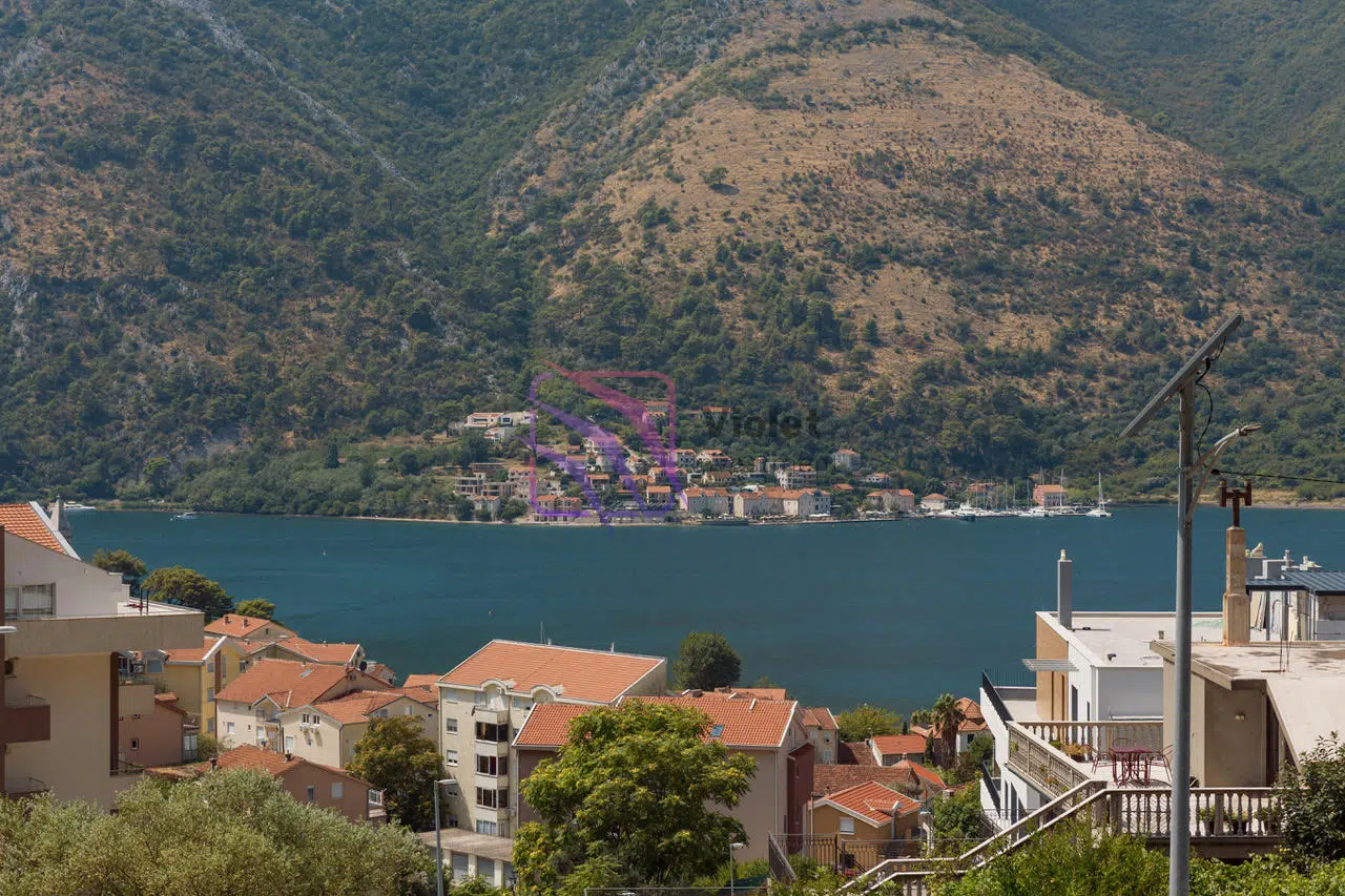 one bedroom apartment Dobrota Kotor sale, apartment with sea view Bay of Kotor property, real estate Dobrota Montenegro 50m2 apartment, apartment with parking Kotor Montenegro, investment property Kotor Dobrota near sea,violet investment