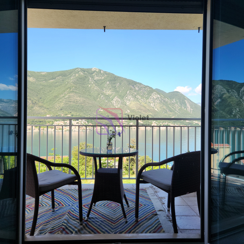 three bedroom apartment Dobrota Kotor sale, Buena Vista apartment Montenegro sea view, luxury apartment Bay of Kotor 75m2, property Dobrota Montenegro investment, renovated apartment Kotor sea view for sale,violet investment, dobrota, kotor