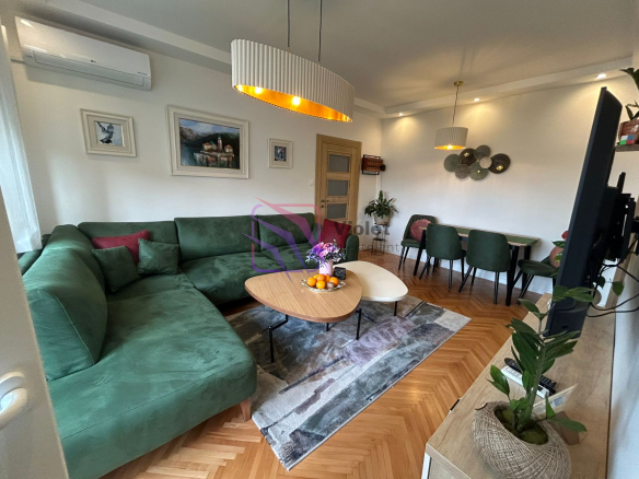 two bedroom apartment Stara Varos Podgorica sale, luxury apartment Podgorica city center 74m2, real estate Podgorica Montenegro furnished apartment, apartment near Sahat Kula Podgorica, property Stara Varos investment Montenegro,violet investment