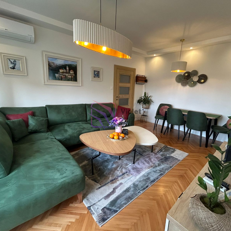 two bedroom apartment Stara Varos Podgorica sale, luxury apartment Podgorica city center 74m2, real estate Podgorica Montenegro furnished apartment, apartment near Sahat Kula Podgorica, property Stara Varos investment Montenegro,violet investment