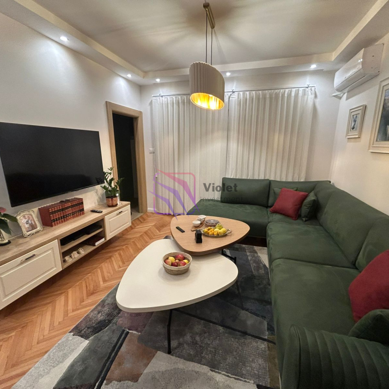 two bedroom apartment Stara Varos Podgorica sale, luxury apartment Podgorica city center 74m2, real estate Podgorica Montenegro furnished apartment, apartment near Sahat Kula Podgorica, property Stara Varos investment Montenegro,violet investment