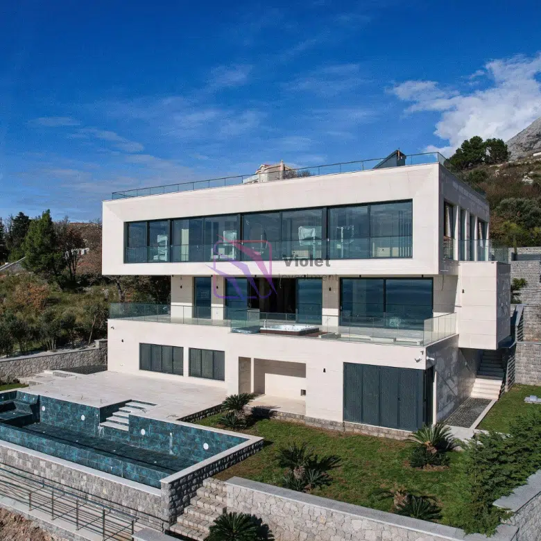 luxury villa Rezevici Montenegro, seafront villa Budva Riviera, luxury property Montenegro sea view, high end villa Montenegro investment, villa with pool Adriatic coast Montenegro, luxury real estate Budva Riviera Montenegro, violet investment