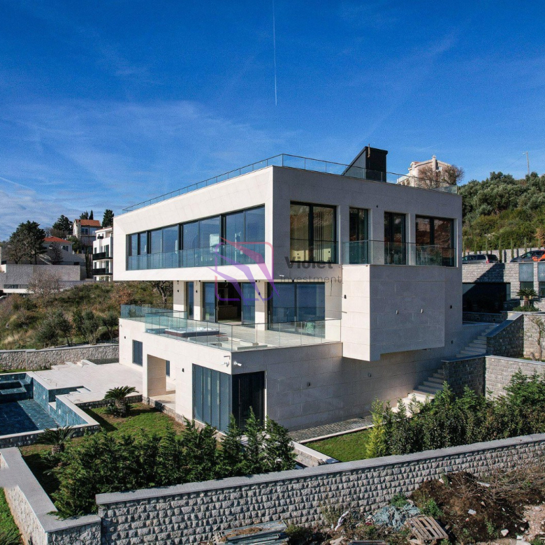 luxury villa Rezevici Montenegro, seafront villa Budva Riviera, luxury property Montenegro sea view, high end villa Montenegro investment, villa with pool Adriatic coast Montenegro, luxury real estate Budva Riviera Montenegro, violet investment