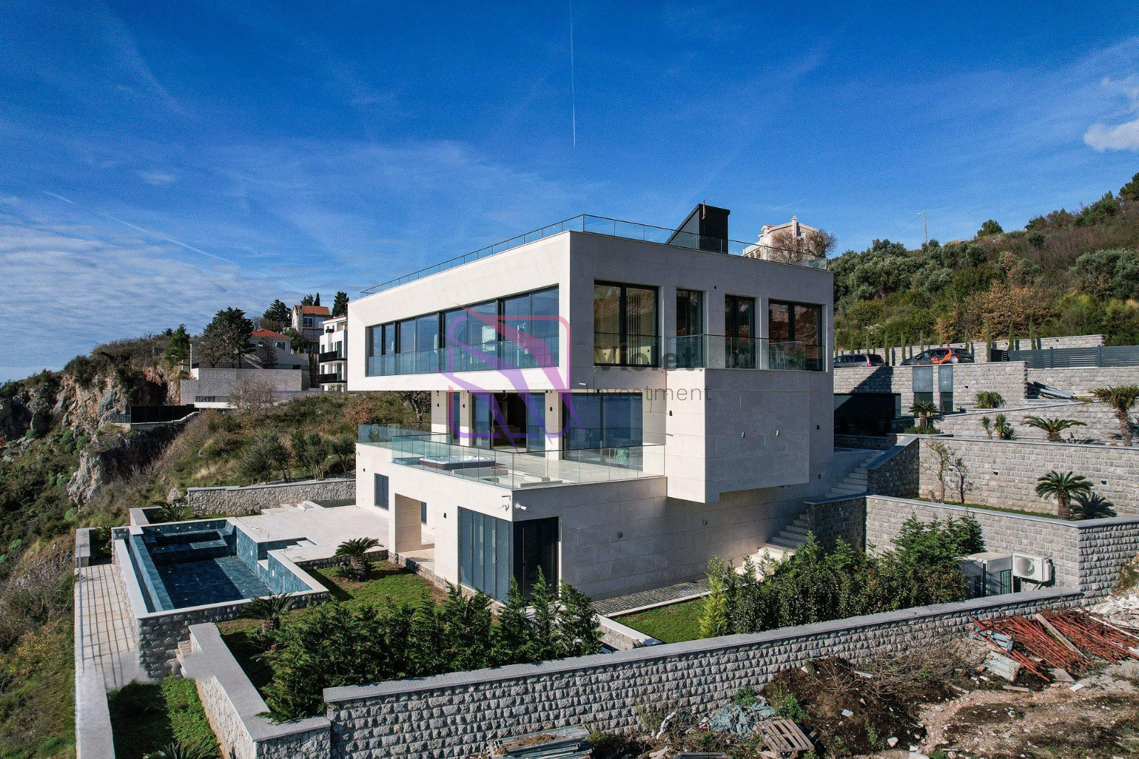 luxury villa Rezevici Montenegro, seafront villa Budva Riviera, luxury property Montenegro sea view, high end villa Montenegro investment, villa with pool Adriatic coast Montenegro, luxury real estate Budva Riviera Montenegro, violet investment