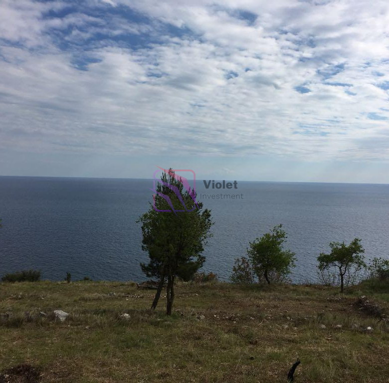 seafront land Rezevici Montenegro for sale, first line sea view land Budva Riviera, luxury villa plot Montenegro cliff property, development land Rezevici 2500m2, investment land Montenegro Adriatic coast, real estate Montenegro seafront plot,violet investment