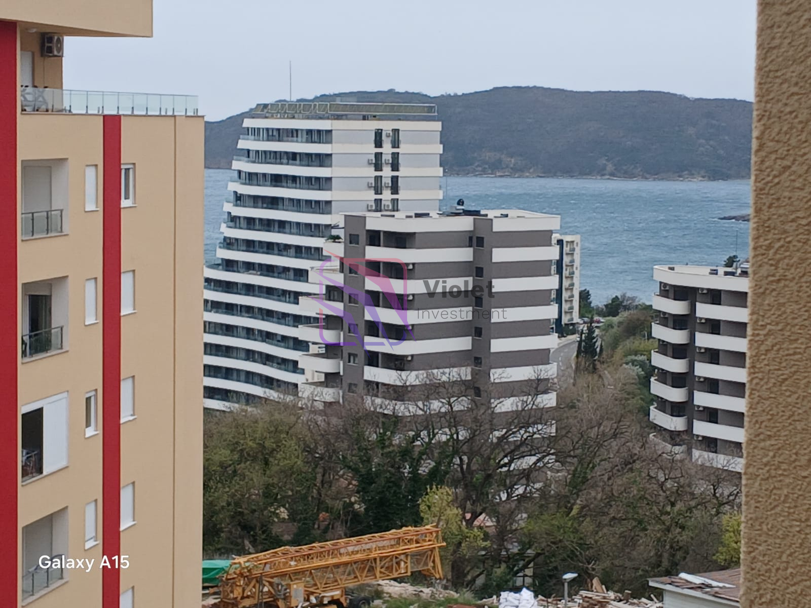 one bedroom apartment Becici for sale, apartment with sea view Becici Montenegro, new apartment Budva Riviera 46m2, property near beach Becici Montenegro, real estate investment Becici Budva, apartment 500m from sea Montenegro, violet investment