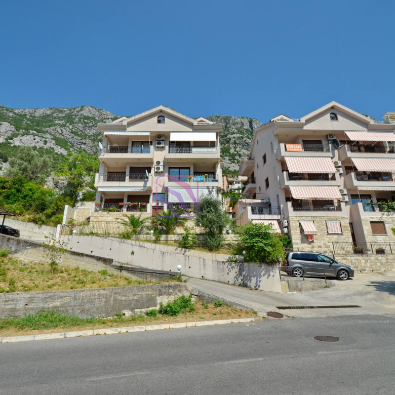 one bedroom apartment Dobrota Kotor sale, apartment with sea view Bay of Kotor property, real estate Dobrota Montenegro 50m2 apartment, apartment with parking Kotor Montenegro, investment property Kotor Dobrota near sea,violet investment
