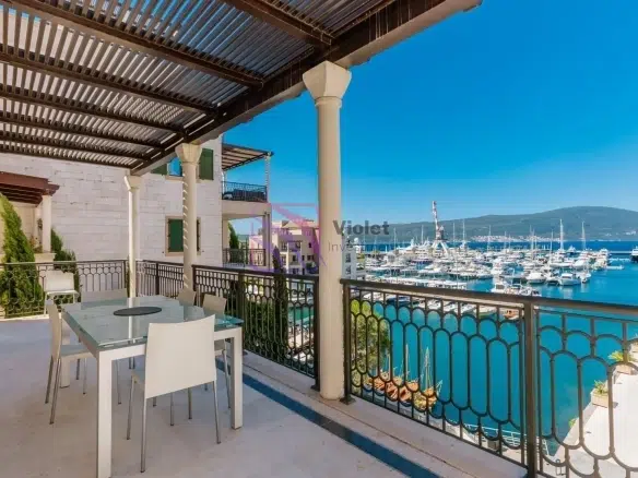 luxury apartment for rent Porto Montenegro sea view, Tara building Porto Montenegro marina view apartment, 4 bedroom luxury rental Tivat Montenegro, waterfront apartment Porto Montenegro for rent, luxury marina residence Tivat Adriatic sea view.violet investment,porto montenegro