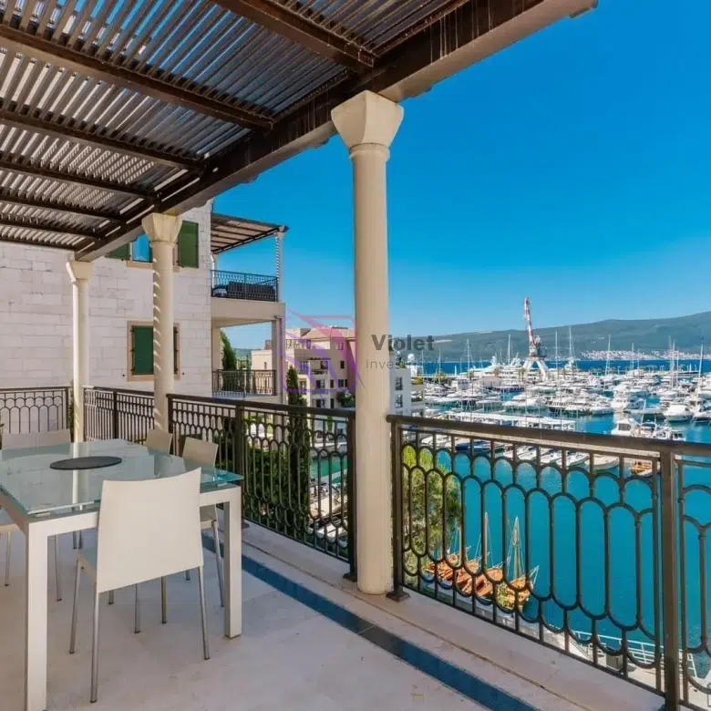 luxury apartment for rent Porto Montenegro sea view, Tara building Porto Montenegro marina view apartment, 4 bedroom luxury rental Tivat Montenegro, waterfront apartment Porto Montenegro for rent, luxury marina residence Tivat Adriatic sea view.violet investment,porto montenegro