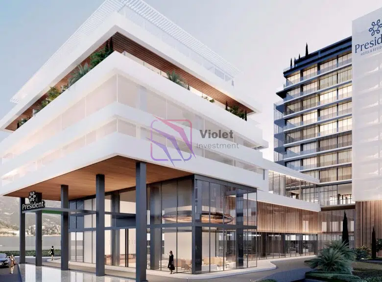 Radisson Collection Budva apartments for sale, hotel managed residences Montenegro Budva investment, luxury property Budva rental program Radisson, Montenegro real estate branded residences, Budva 5 star hotel apartments for sale,violet investment