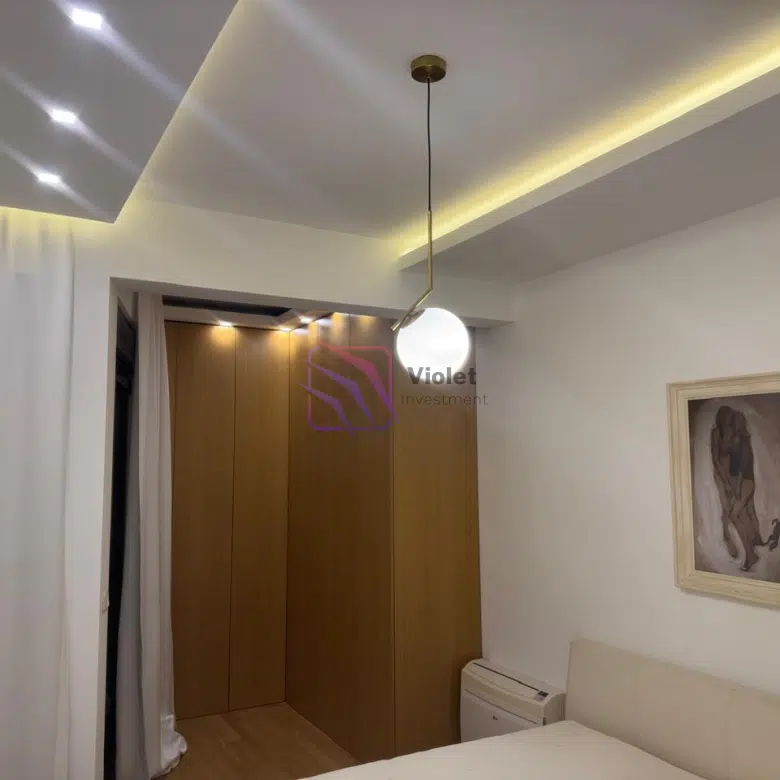 apartment for rent Budva center 2 bedroom, luxury rental Budva 108m2, long term rent Budva Montenegro apartment, modern apartment Budva near beach, real estate Budva rental central location,violet investment