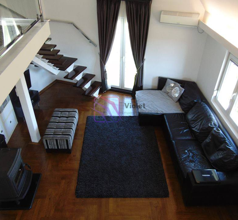 A modern and fully furnished Two-Bedroom duplex apartment For Rent,82 m²,City Centar,Podgorica