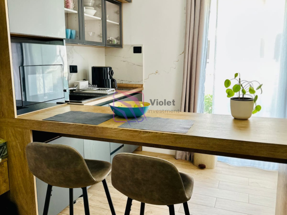 one bedroom apartment Budva Golubovina for sale, renovated apartment Budva with terrace, furnished apartment Budva investment property, apartment near schools Budva Montenegro, Golubovina real estate one bedroom apartment 33m2 with terrace,violet investment,budva