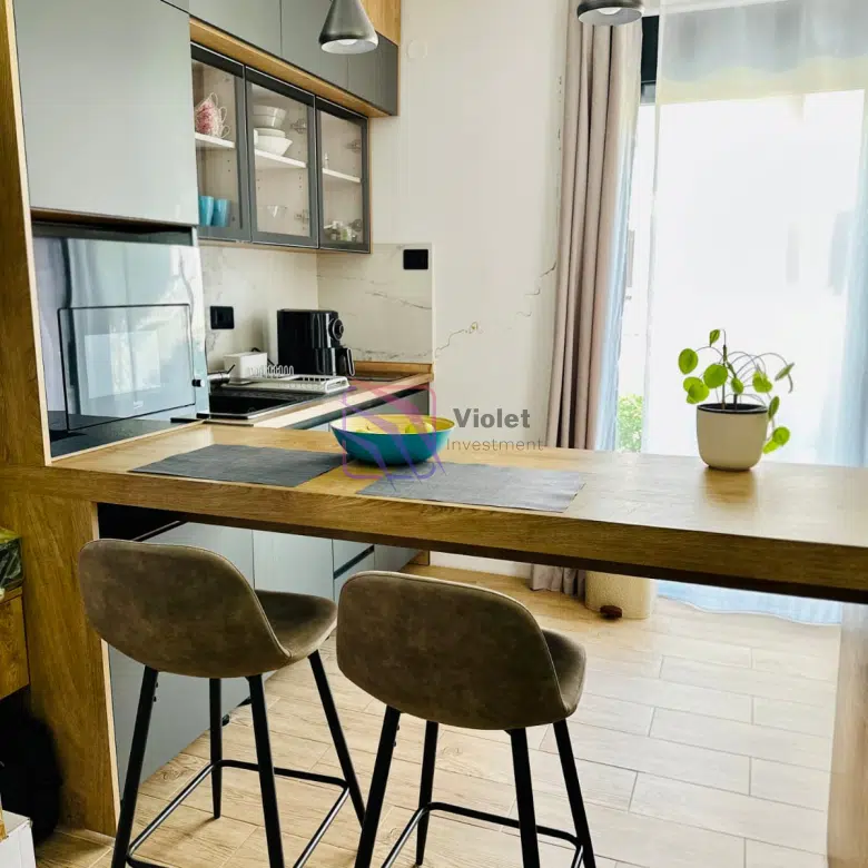 one bedroom apartment Budva Golubovina for sale, renovated apartment Budva with terrace, furnished apartment Budva investment property, apartment near schools Budva Montenegro, Golubovina real estate one bedroom apartment 33m2 with terrace,violet investment,budva