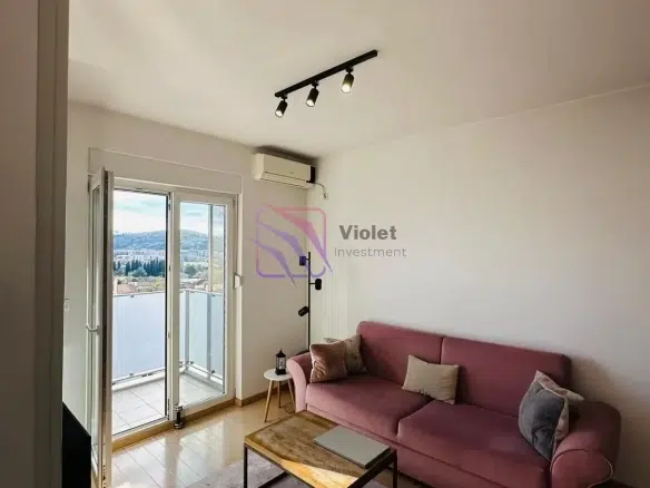 one bedroom apartment City Kvart Podgorica 44m2, apartment near Big Fashion Podgorica for sale, furnished apartment Podgorica City Kvart investment, Podgorica real estate high rental yield property, Montenegro apartment City Kvart for sale,violet investment