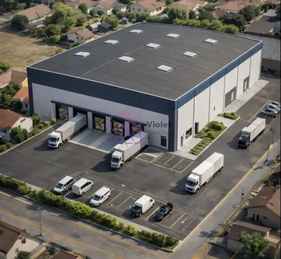 land for sale Donja Gorica Podgorica 1000m2, commercial land Podgorica warehouse plot, investment land Podgorica business zone, logistics land Montenegro for sale, property Donja Gorica development opportunity,violet investment