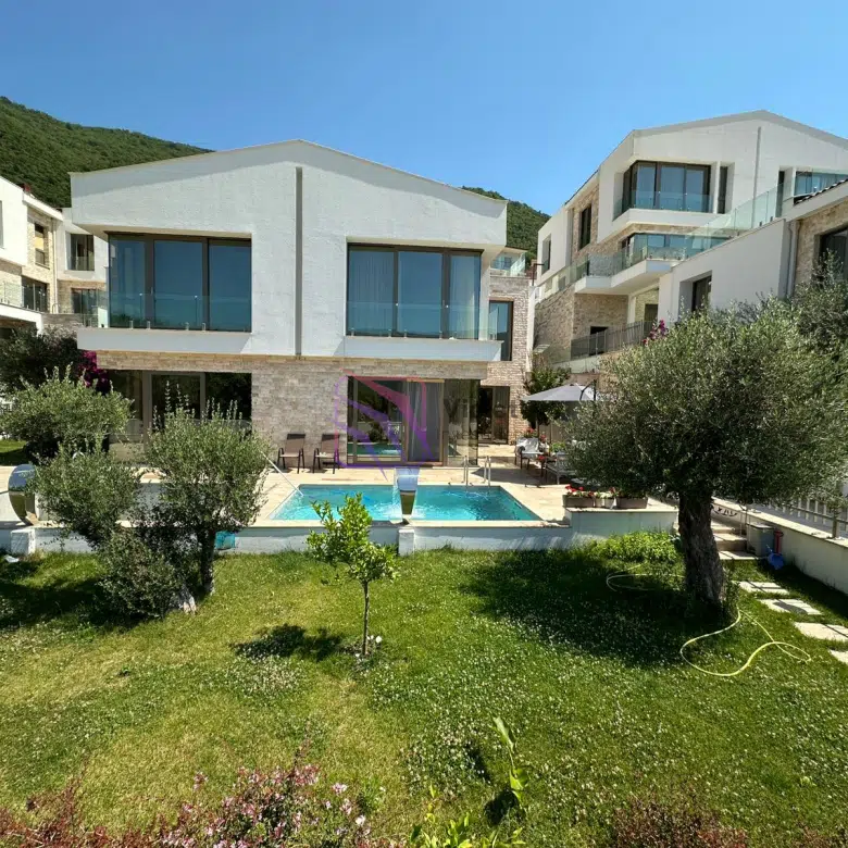 luxury villa for sale Kumbor, Port of Royals villa Montenegro, sea view villa Herceg Novi, villa with private pool Montenegro, property near Portonovi, four bedroom villa Kumbor, smart home villa Montenegro, luxury villa with studio, furnished villa Herceg Novi, investment property Montenegro coast,violet investment
