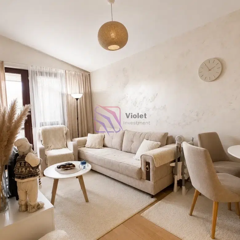 two bedroom apartment Preko Morače Podgorica, apartment with large terrace Podgorica, furnished apartment for sale Preko Morače, city view apartment Podgorica, investment property Podgorica center, apartment with 30m2 terrace Montenegro, real estate Preko Morače Podgorica, two bedroom apartment Podgorica for sale, violet investment