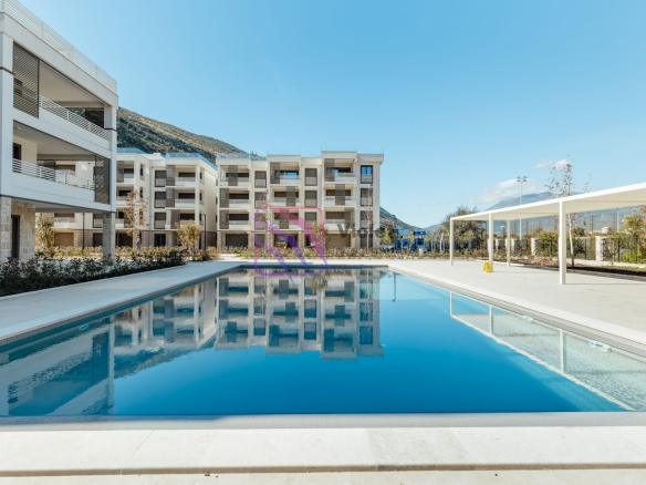 luxury apartment for sale Igalo, apartment in gated resort Herceg Novi, apartment with pool Montenegro, one bedroom apartment Igalo, property near Institute Dr Simo Milošević, apartment with garage Herceg Novi, Montenegro coastal real estate, luxury property Boka Bay, investment apartment Herceg Novi, apartment with gym and sauna Montenegro,violet investment