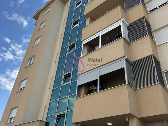 one bedroom apartment for sale Tuški Put Podgorica, furnished apartment Podgorica 48m2, new construction apartment Podgorica, investment property Tuški Put, apartment with parking Podgorica, modern apartment Montenegro, real estate Podgorica one bedroom apartment, move in ready apartment Podgorica,violet investment