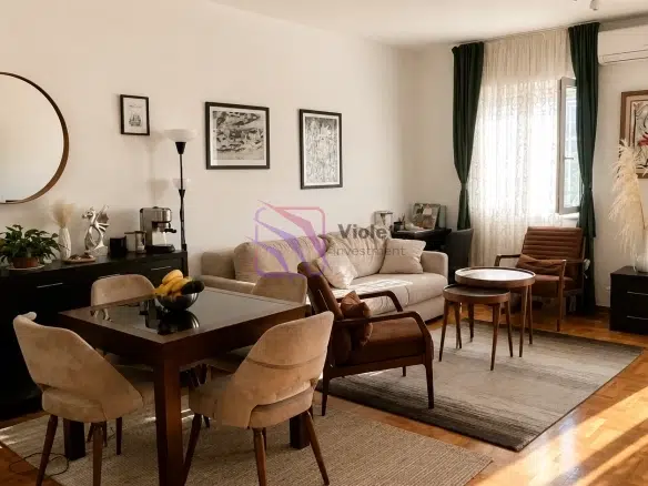 one bedroom apartment for sale Vezirov Most, apartment for sale Podgorica, apartment near Gorica Hill, apartment near Morača River, 54m2 apartment Podgorica, partially furnished apartment Montenegro, apartment with balcony Podgorica, investment apartment Podgorica, property for sale Vezirov Most, real estate Podgorica