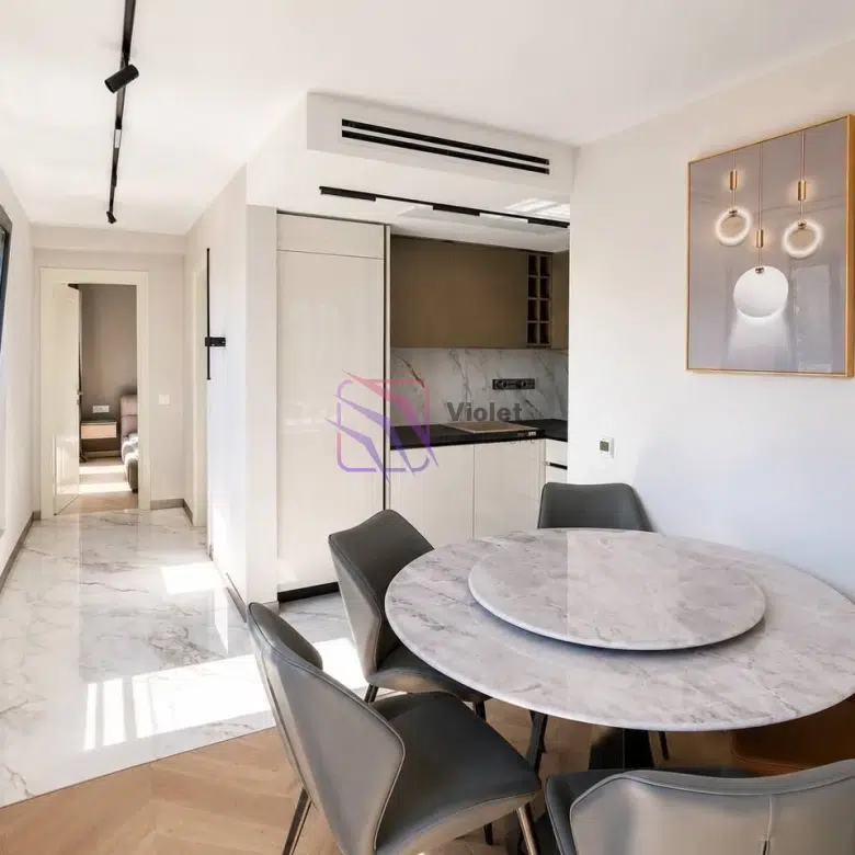 one bedroom apartment for sale Đuraševići, apartment for sale Tivat, sea view apartment Luštica, 110m2 apartment Montenegro, apartment with large terrace Tivat, furnished apartment for sale Montenegro, panoramic sea view apartment, property near Tivat Airport, investment apartment Luštica, real estate Tivat Montenegro,violet investment