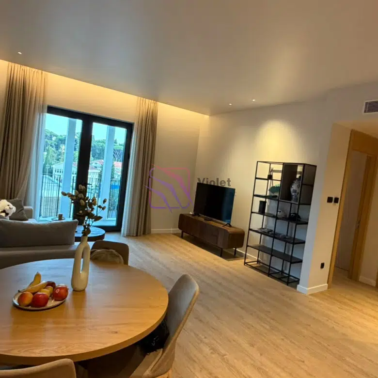 fully furnished Boka Place apartment for sale, Alba building Porto Montenegro, one bedroom apartment Porto Montenegro, furnished apartment Tivat, apartment with mandatory garage Tivat, Boka Place apartment with garage, Porto Montenegro real estate, luxury apartment Montenegro, apartment with pool Porto Montenegro, investment property Tivat,violet investment
