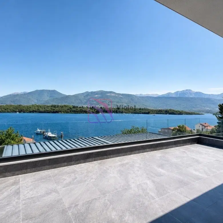 one bedroom apartment for sale Đuraševići, apartment for sale Tivat, sea view apartment Luštica, 110m2 apartment Montenegro, apartment with large terrace Tivat, furnished apartment for sale Montenegro, panoramic sea view apartment, property near Tivat Airport, investment apartment Luštica, real estate Tivat Montenegro,violet investment