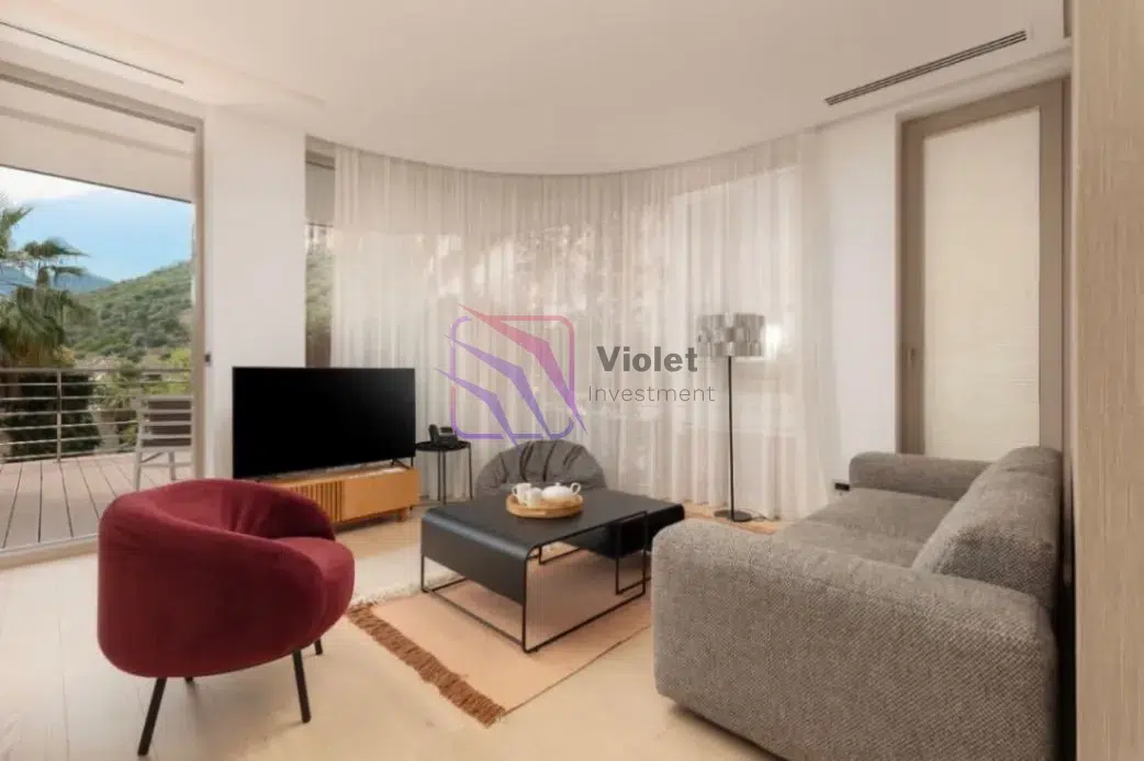 three bedroom apartment for sale Dukley Gardens, Dukley Gardens Garden Line apartment, luxury apartment Budva, garden apartment Montenegro, apartment with private garden Budva, Dukley Gardens property for sale, luxury real estate Montenegro, Budva investment property, apartment with private beach access, premium apartment Montenegro coast,violet investment